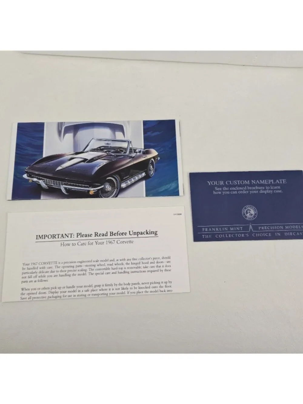 Franklin Mint Precicion 1967 Chevrolet Corvette 427 Black DieCast B11UL65
